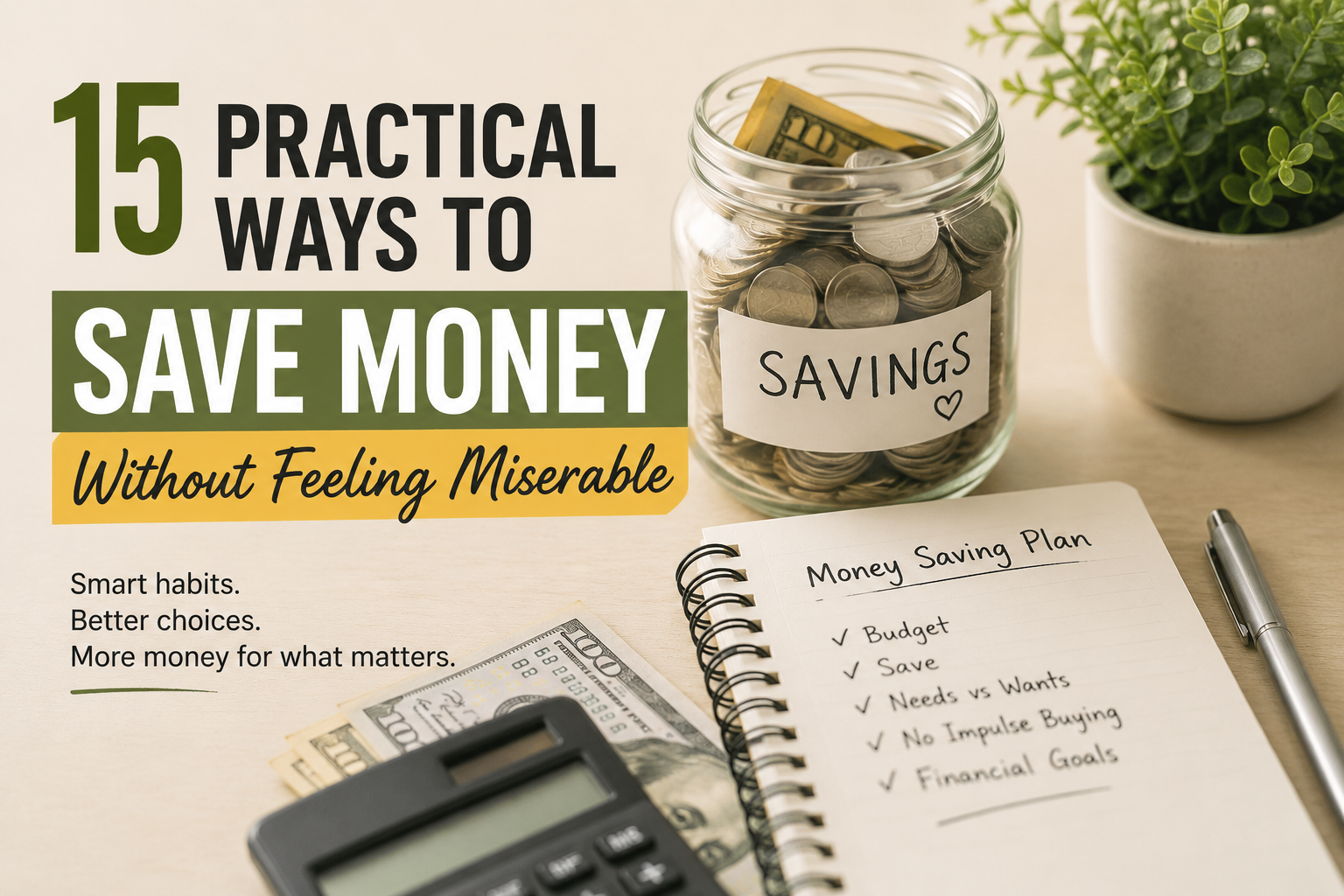 15 Practical Ways to Save Money Without Feeling Miserable