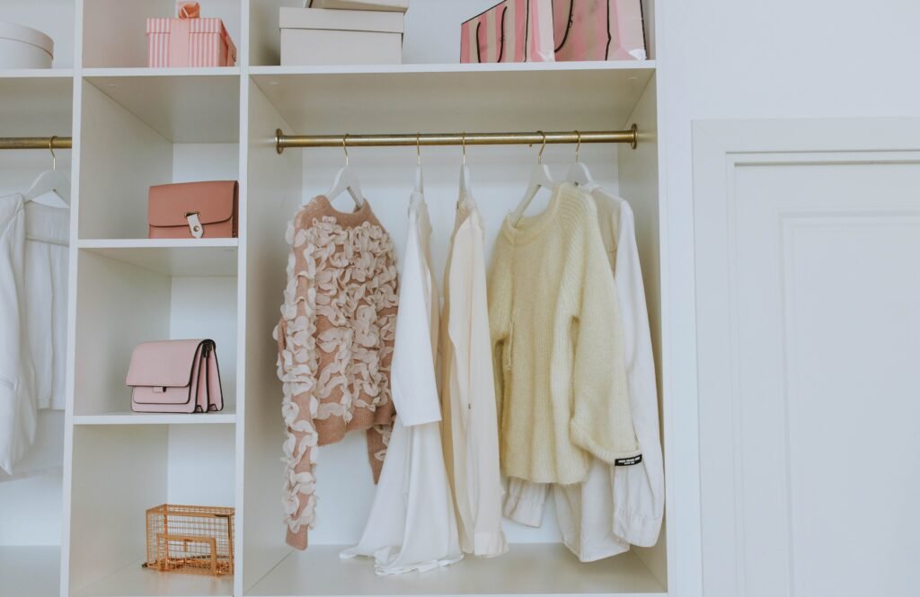 closet filled with clothes